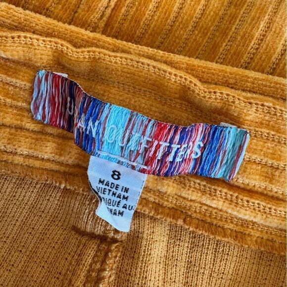 Urban Outfitters UO Lena Chenille Wide Leg Pants Pumpkin Orange Women’s Size 8 - Picture 9 of 10